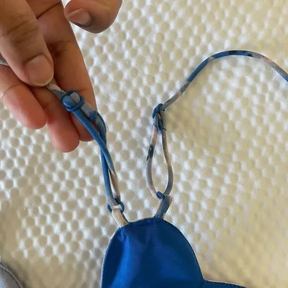 J.Crew Women's Blue Floral Scalloped Dressy Cocktail Cami Tank Top Size S/6 - Picture 5 of 8